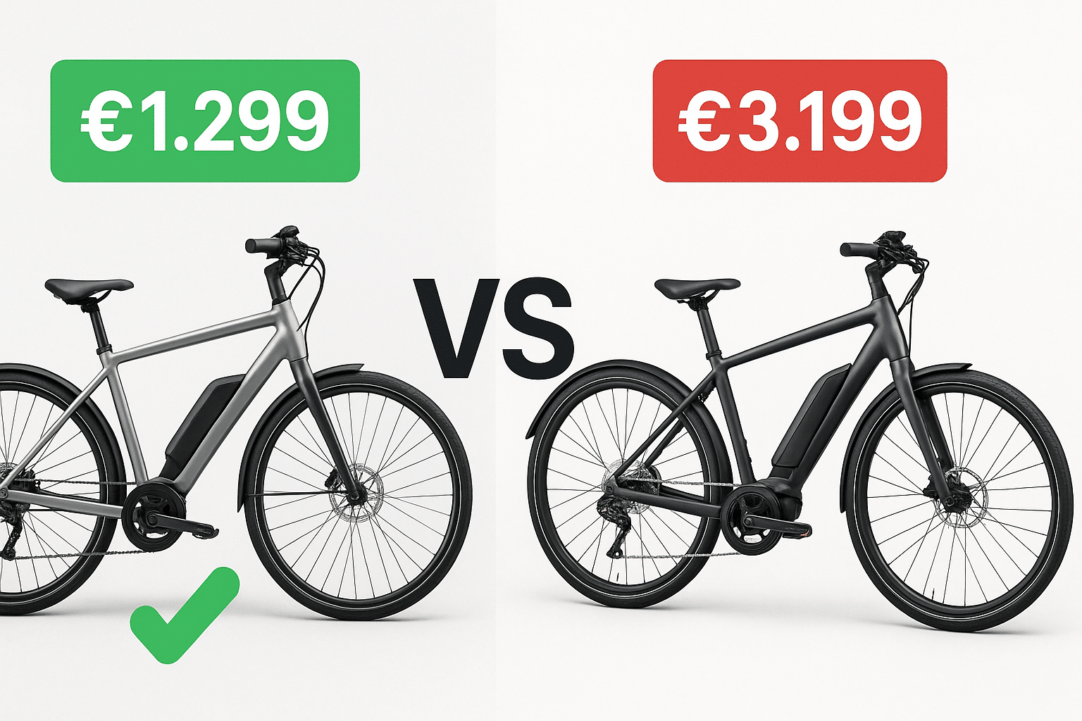 Budget e-bike versus premium e-bike