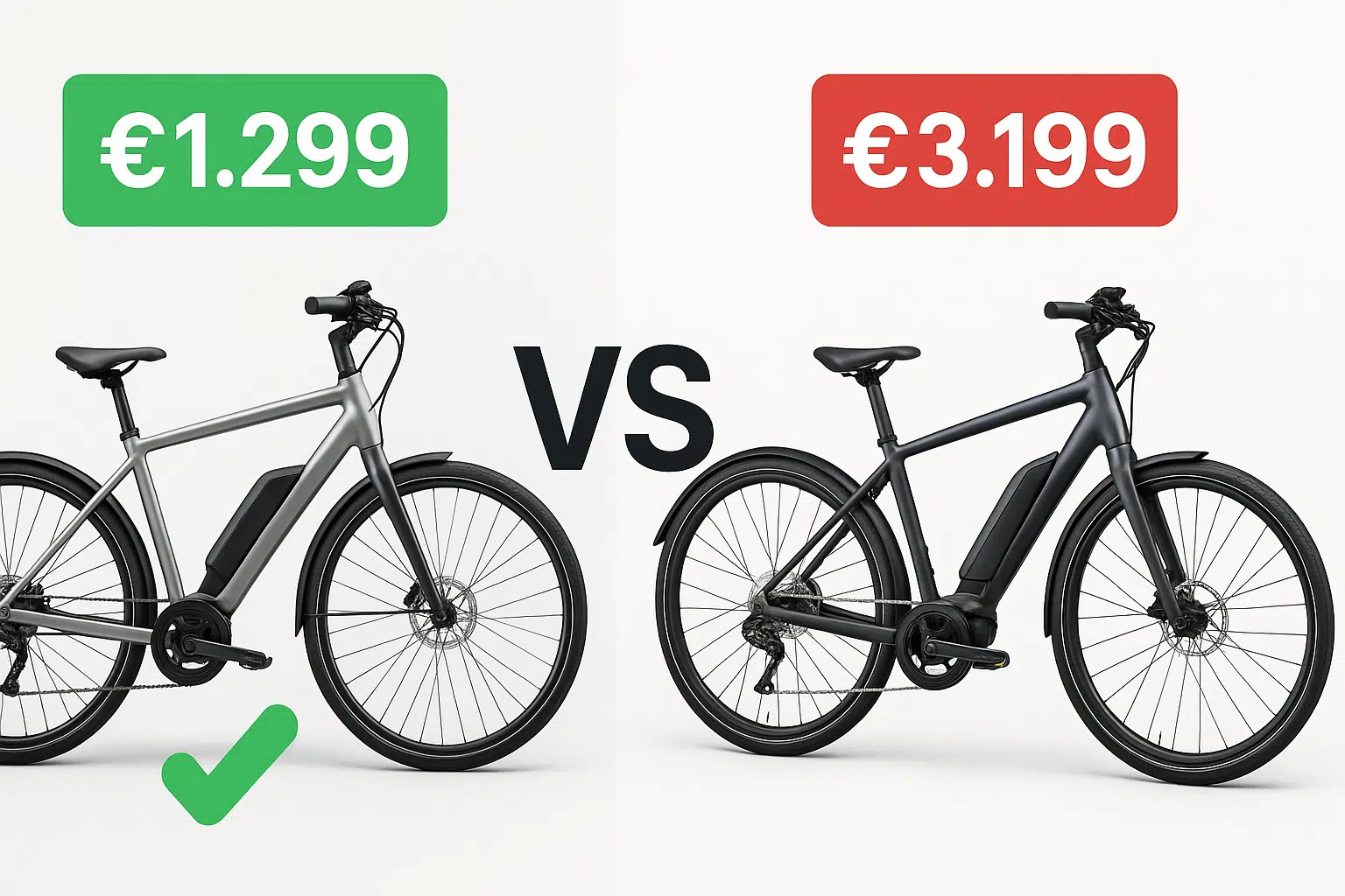 Budget e-bike versus premium e-bike